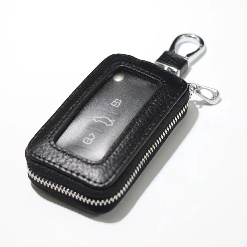 Wholesale Cowhide key storage bag coin purse home car key bag